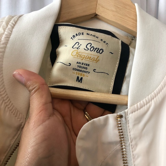 CI SONO Women Medium Jacket Off White Gold Off White Open Sides. - Picture 4 of 12